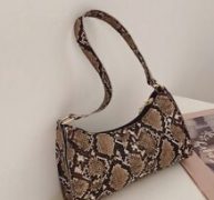 Snakeskin Baguette Bag