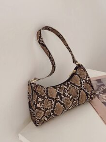 Snakeskin Baguette Bag