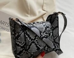 Snakeskin Pattern Shoulder Bag