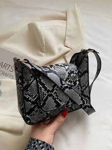 Snakeskin Pattern Shoulder Bag