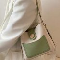 Snap Button Shoulder Bag