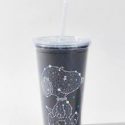 Snoopy Print Cup With Straw