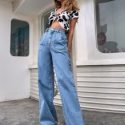 Snow Washed Slant Pocket Boyfriend Jeans