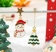 Snowman Drop Earrings