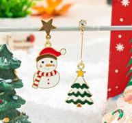 Snowman Drop Earrings