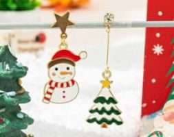 Snowman Drop Earrings