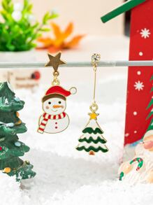 Snowman Drop Earrings