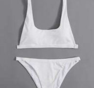 Solid Bikini Swimsuit