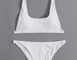 Solid Bikini Swimsuit