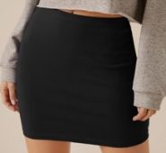 Solid Bodycon Mini Skirt