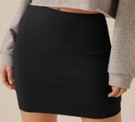 Solid Bodycon Mini Skirt