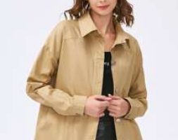 Solid Button Front Outerwear