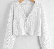 Solid Button Front Waffle Cardigan