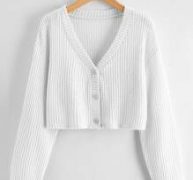 Solid Button Front Waffle Cardigan