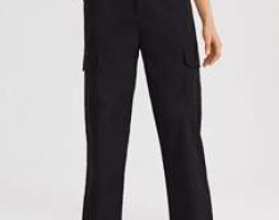 Solid Cargo Pants
