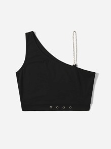 Solid Chain Crop Top