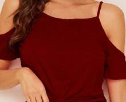 Solid Cold Shoulder Top