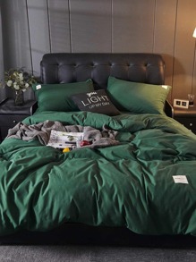 Solid Color Bedding Set Without Filler