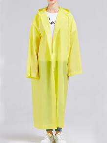 Solid Color Portable Raincoat