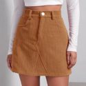 Solid Cord Skirt