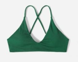 Solid Criss Cross Back Bikini Top