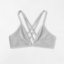 Solid Criss Cross Rib Bra