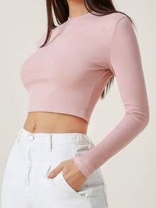 Solid Crop Tee