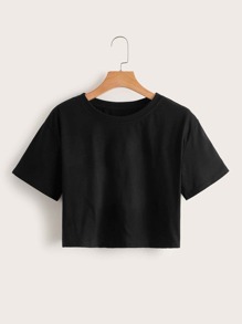 Solid Crop Tee