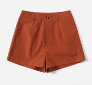 Solid Cuffed Shorts