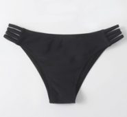 Solid Cut Out Bikini Bottom