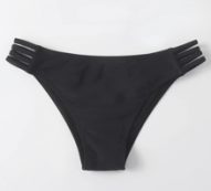 Solid Cut Out Bikini Bottom