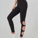 Solid Cut Out Leggings