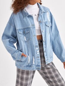 Solid Denim Jacket