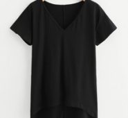 Solid Dip Hem T-shirt