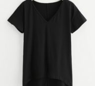 Solid Dip Hem T-shirt