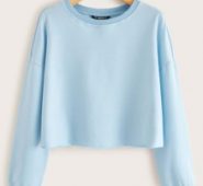 Solid Drop Shoulder Pullover