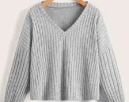 Solid Drop Shoulder Sweater
