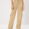 Solid Flap Pocket Cargo Pants