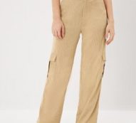 Solid Flap Pocket Cargo Pants