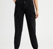 Solid Flap Pocket Jeans