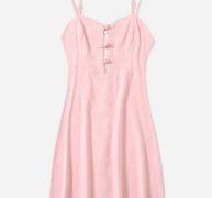 Solid Frog Button Cami Dress