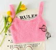 Solid Fuzzy Cami Knit Top