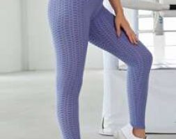 Solid Honeycomb Textured Sports Leggings