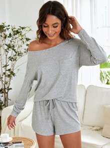 Solid Keyhole Back Lounge Set