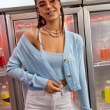 Solid Knit Cami Top & Drop Shoulder Cable Knit Cardigan