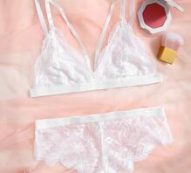 Solid Lace Lingerie Set