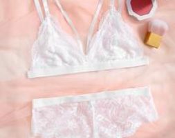 Solid Lace Lingerie Set