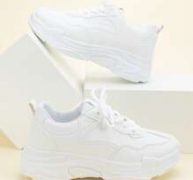 Solid Lace-up Chunky Sneakers