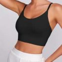 Solid Medium Support Backless Sports Bra