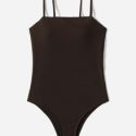 Solid One Piece Swimsuit